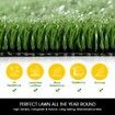 1x5m Artificial Grass Synthetic Turf Fake Imitation False Faux Green Lawn Roll 10mm Child Pet Friendly for Backyard Balcony Garden Patio