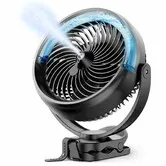 10000mAh Battery Operated Misting Fan with Clip,Portable 8In Mist Fan for Desk with Max. 48 Hours Runtime,3Speeds,2 Spray Modes