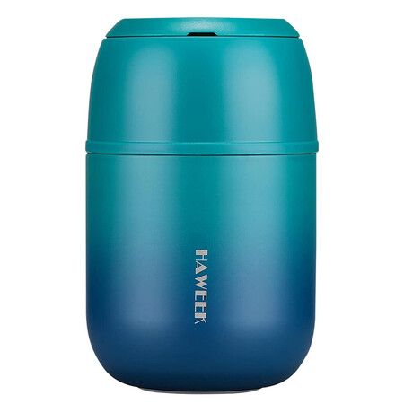 Insulated Food Container 500ml Soup Thermo for Hot Food Men Women, Stainless Steel Vacuum Lunch Box for School, Office, Outdoor, Green