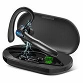 Bluetooth Headset,Wireless Bluetooth Earpiece with 400mAh Charging Case 55 Hours Talking Time Built-in Microphone,V5.1 Hand-Free Headphones