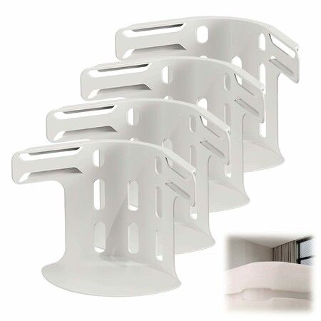 4 Pack Locking Bed Sheet Holders,Sheet Holder,Secures Sheets Firmly in Place,Heavy Duty Panel Holder,Easy One-Time Installation Color White