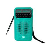 Portable Radio AM FM with Long Range Reception, Mini Pocket Radio with Battery Operated, Loud Speaker, Suitable for Indoor Outdoor (Cyan)
