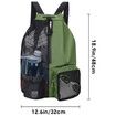 Beach Backpack with Wet Pocket Drawstring Mesh Beach Bag Waterproof Swimming Pool Backpack for Men and Women (Green)
