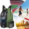 Beach Backpack with Wet Pocket Drawstring Mesh Beach Bag Waterproof Swimming Pool Backpack for Men and Women (Green)