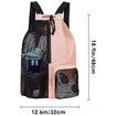 Beach Backpack with Wet Pocket Drawstring Mesh Beach Bag Waterproof Swimming Pool Backpack for Men and Women (Pink)