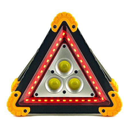 Emergency Warning Triangle, LED Light, Water Resistant, Shockproof and Portable