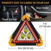Emergency Warning Triangle, LED Light, Water Resistant, Shockproof and Portable
