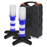 2Pcs Emergency Roadside Flares Kit, LED Safety Strobe Road Flares Warning Light Super Bright for Car, Blue