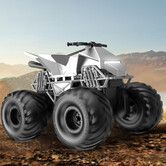 RC Monster Truck Tesla Cyberquad  2.4G Off-Road Toy Amphibious Truck 18650mAh 120Min Charge Age 6+ Kids Christmas Gift COL Silver