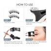 Magnetic Eyelashes Without Eyeliner,3 Pairs Double Magnetic Eyelashes with Applicator,Natural Look,3D Magnetic Lashes,Reusable,No Glue,No Liner