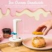 Ice Cream Sandwich Maker Tool,Stainless Steel Ice Cream Cookie Sandwich Maker,Easy Release Sandwich Cookie Scoops,Creative Ice-Cream Burger Making