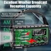 20000mah Emergency Radio,SW/NOAA/AM/FM Weather Radio,Solar Powered Hand Crank Chager with Bige Batery Powered,Portable,Cellphone Charge,SOS