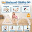 Kids Triangle Climber Arch Rocker 7in1 Montessori Plastic Pikler Climbing Frame Rocking Toys Playground Slide Ladder Ramp Toddler Jungle Gym Play Set