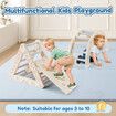 Kids Triangle Climber Arch Rocker 7in1 Montessori Plastic Pikler Climbing Frame Rocking Toys Playground Slide Ladder Ramp Toddler Jungle Gym Play Set