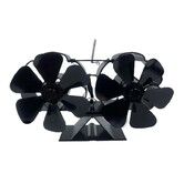 Wood Stove Fan Attachment for Buddy Heater, Heat Powered, Thermal, Thermoelectric Fan for Outdoor Hunting, Camping, Ice Fishing Tent Propane Heater