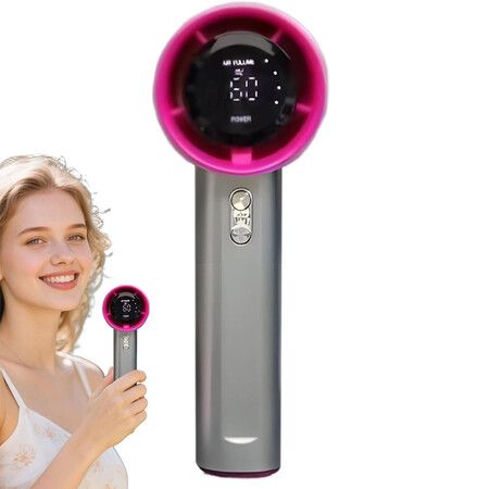 Portable Handheld Fan, Speed 1 to 100  Adjustable Turbo Personal for Women Men Travel, Camping, Outdoor, Grey