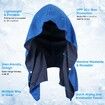 Cooling Hoodie Towels,Instant Cooling Towels for Neck and Face,UPF 50 Sun Protection,Ice Towel for Hot Weather,Head Towel,2 Pack