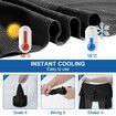 Cooling Hoodie Towels,Instant Cooling Towels for Neck and Face,UPF 50 Sun Protection,Ice Towel for Hot Weather,Head Towel,Black 2 Pack