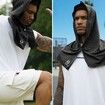 Cooling Hoodie Towels,Instant Cooling Towels for Neck and Face,UPF 50 Sun Protection,Ice Towel for Hot Weather,Head Towel,Black 2 Pack