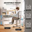 Kids Desk and Chair Set Ergonomic Children Study Writing Table Height Adjustable Stationery Storage Book Shelf Drawer School Student Drawing Learning