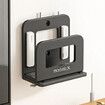 Universal Wall Mount Holder for Small Devices, Heavy Duty Cable Box, Router, Modem Mount Bracket, Black