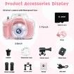 Waterproof Underwater Digital Camera Toys For Kids Birthday Gifts, 2 Inch HD Digital Action Camera with 32GB Card Color Pink