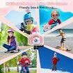 Waterproof Underwater Digital Camera Toys For Kids Birthday Gifts, 2 Inch HD Digital Action Camera with 32GB Card Color Pink