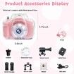 Waterproof Underwater Digital Camera Toys For Kids Birthday Gifts, 2 Inch HD Digital Action Camera with 32GB Card Color Pink