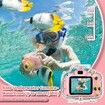 Waterproof Underwater Digital Camera Toys For Kids Birthday Gifts, 2 Inch HD Digital Action Camera with 32GB Card Color Pink