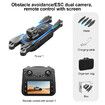 Drone RC 4K Dual Camera Quadcopter Kids 3D Flips Obstacle Avoidance Trajectory Flight with Screen Remote Control Outdoor Play Activity Color Black