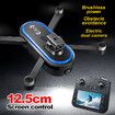 Drone RC 4K Dual Camera Quadcopter Kids 3D Flips Obstacle Avoidance Trajectory Flight with Screen Remote Control Outdoor Play Activity Color Black