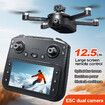 Drone RC 4K Dual Camera Quadcopter Kids 3D Flips Obstacle Avoidance Trajectory Flight with Screen Remote Control Outdoor Play Activity Color Black