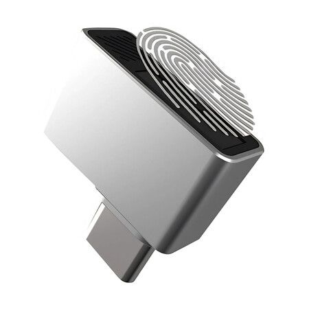 USB C Fingerprint Reader, 360 Degredd Detection Mini Fingerprint Scanner 0.5s Touch Speedy Matching for Password and File Encryption