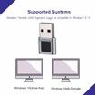 USB Fingerprint Reader Mini Fingerprint Scanner PC Dongle Windows Hello Fingerprint Reader for PC Laptop 360 Degree Touch for Windows 10/11