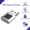 USB Fingerprint Reader Mini Fingerprint Scanner PC Dongle Windows Hello Fingerprint Reader for PC Laptop 360 Degree Touch for Windows 10/11