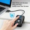 USB Fingerprint Reader for Windows10 11, Windows Hello Fingerprint Reader One Click Lock Screen with 5ft Cable Windows Password Free Login