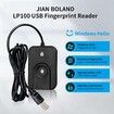 USB Fingerprint Reader for Windows10 11, Windows Hello Fingerprint Reader One Click Lock Screen with 5ft Cable Windows Password Free Login