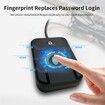 USB Fingerprint Reader for Windows10 11, Windows Hello Fingerprint Reader One Click Lock Screen with 5ft Cable Windows Password Free Login