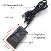 USB Fingerprint Reader Fingerprint for Windows10/11, Windows Hello Automatic Driver Installation with 5ft Extension Cable-Windows Password Free Operation