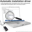 USB Fingerprint Reader Fingerprint for Windows10/11, Windows Hello Automatic Driver Installation with 5ft Extension Cable-Windows Password Free Operation