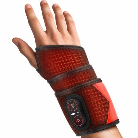 Cordless Wrist Heating Pad for Arthritis and Carpal Tunnel Relief, Hand Heating Wrist Brace with Rechargeable for Left Right Hand