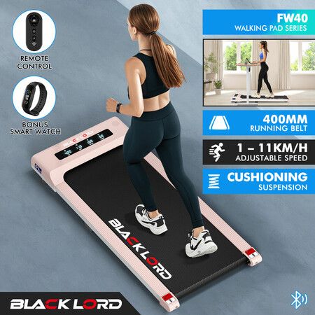BLACK LORD Treadmill Electric Walking Pad Under Desk Home Gym 400mm Pink