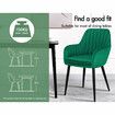 ALFORDSON 4x Dining Chair Armchair Kitchen Lounge Padded Seat Sofa Velvet Green