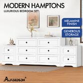 ALFORDSON 6 Chest of Drawers Bedside Table Hamptons Bedroom Storage Cabinet White
