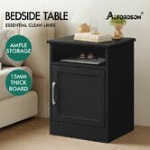ALFORDSON Bedside Table Storage Cabinet Side End  Nightstand Black