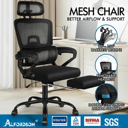 ALFORDSON Mesh Office Chair Racing Ergonomic Executive Computer Recliner Work