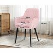 ALFORDSON 4x Dining Chair Armchair Kitchen Cafe Lounge Padded Seat Velvet Pink