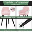 ALFORDSON 4x Dining Chair Armchair Kitchen Cafe Lounge Padded Seat Velvet Pink