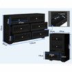 ALFORDSON 6 Chest of Drawers 2x Bedside Table Bedroom Storage Hamptons Black