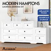 ALFORDSON 7 Chest of Drawers Bedside Table Hamptons Bedroom Storage White